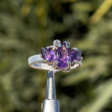 Load image into Gallery viewer, The Orna Trio Ring in Amethyst ✵ sz. 7.5 Ready to Ship ✵