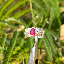 Load image into Gallery viewer, The Scarlet Lily Ring .925 Sterling Silver Size 7 ✵ Ready to Ship ✵