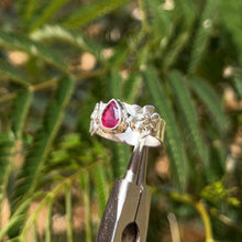Load image into Gallery viewer, The Scarlet Lily Ring .925 Sterling Silver Size 7 ✵ Ready to Ship ✵