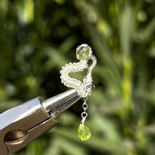 Load image into Gallery viewer, Dangly Vipera Pierceless Nose Cuff in Peridot 𓆙 Ready to Ship 𓆙