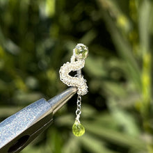Load image into Gallery viewer, Dangly Vipera Pierceless Nose Cuff in Peridot 𓆙 Ready to Ship 𓆙