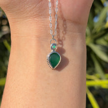 Load image into Gallery viewer, Opal & Green Onyx Pendant 𓆙