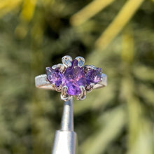 Load image into Gallery viewer, The Orna Trio Ring in Amethyst ✵ sz. 7.5 Ready to Ship ✵