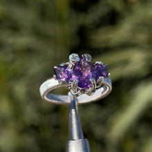 Load image into Gallery viewer, The Orna Trio Ring in Amethyst ✵ sz. 7.5 Ready to Ship ✵