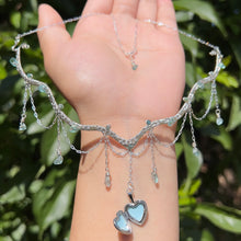 Load image into Gallery viewer, Astraea Lovers Locket in Blue Apatite .925 Sterling Silver ✵