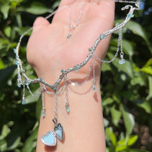 Load image into Gallery viewer, Astraea Lovers Locket in Blue Apatite .925 Sterling Silver ✵