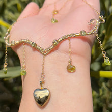 Load image into Gallery viewer, The Eternal Astraea Lovers Locket in Peridot 14K Yellow Gold ✵