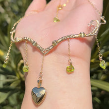 Load image into Gallery viewer, The Eternal Astraea Lovers Locket in Peridot 14K Yellow Gold ✵