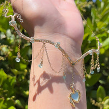 Load image into Gallery viewer, The Eternal Astraea Lovers Locket in Blue Apatite 14K Yellow Gold ✵