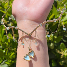 Load image into Gallery viewer, Astraea Lovers Locket in Blue Apatite 14KGF ✵