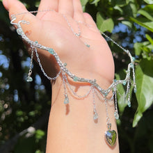 Load image into Gallery viewer, Astraea Lovers Locket in Blue Apatite .925 Sterling Silver ✵