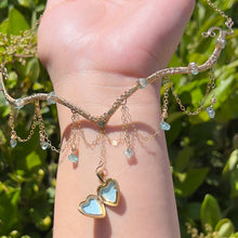 Load image into Gallery viewer, The Eternal Astraea Lovers Locket in Blue Apatite 14K Yellow Gold ✵