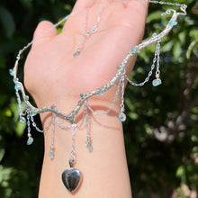 Load image into Gallery viewer, Astraea Lovers Locket in Blue Apatite .925 Sterling Silver ✵