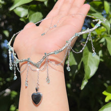 Load image into Gallery viewer, Astraea Lovers Locket in Blue Apatite .925 Sterling Silver ✵