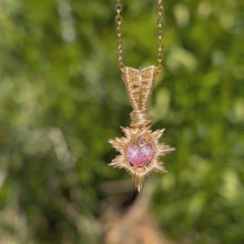 Load and play video in Gallery viewer, Pink Sapphire Sol Pendant ✵