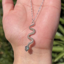 Load and play video in Gallery viewer, Mini Vipera Pendant ๐ Labradorite in .925 Sterling Silver ๐