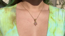 Load and play video in Gallery viewer, Pink Sapphire Sol Pendant ✵