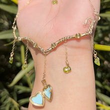 Load image into Gallery viewer, Astraea Lovers Locket Peridot 14KGF or .925 Sterling Silver ✵