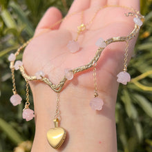 Load image into Gallery viewer, Astraea Lovers Locket Rose Quartz 14KGF ✵