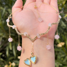 Load image into Gallery viewer, Astraea Lovers Locket Rose Quartz 14KGF ✵