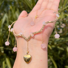 Load image into Gallery viewer, Astraea Lovers Locket Rose Quartz 14KGF ✵