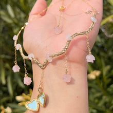 Load image into Gallery viewer, Astraea Lovers Locket Rose Quartz 14KGF ✵