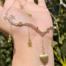 Load image into Gallery viewer, Astraea Lovers Locket Peridot 14KGF or .925 Sterling Silver ✵
