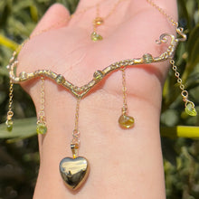 Load image into Gallery viewer, Astraea Lovers Locket Peridot 14KGF or .925 Sterling Silver ✵