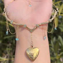 Load image into Gallery viewer, Astraea Lovers Locket Blue Apatite 14KGF ✵