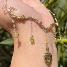 Load image into Gallery viewer, Astraea Lovers Locket Peridot 14KGF or .925 Sterling Silver ✵