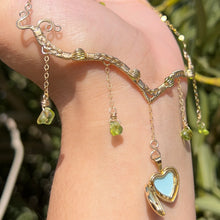 Load image into Gallery viewer, Astraea Lovers Locket Peridot 14KGF or .925 Sterling Silver ✵