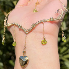 Load image into Gallery viewer, Astraea Lovers Locket Peridot 14KGF or .925 Sterling Silver ✵