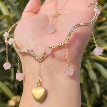 Load image into Gallery viewer, Astraea Lovers Locket Rose Quartz 14KGF ✵
