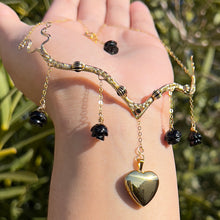 Load image into Gallery viewer, Astraea Lovers Locket Black Onyx 14KGF ✵ READY TO SHIP ✵