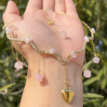 Load image into Gallery viewer, Astraea Lovers Locket Rose Quartz 14KGF ✵