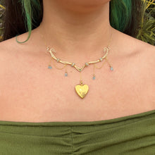 Load image into Gallery viewer, Astraea Lovers Locket Blue Apatite 14KGF ✵