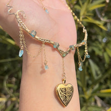 Load image into Gallery viewer, Astraea Lovers Locket Blue Apatite 14KGF ✵