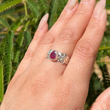 Load image into Gallery viewer, The Scarlet Lily Ring .925 Sterling Silver Size 7 ✵ Ready to Ship ✵
