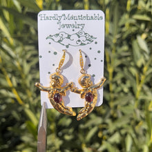 Load image into Gallery viewer, Cupid Cherub Earrings in Garnet ♡ Ready to Ship ♡
