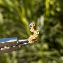 Load image into Gallery viewer, Vipera Pierceless Nose Cuff in Rose De France Amethyst 𓆙 Ready to Ship 𓆙
