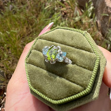 Load image into Gallery viewer, The Orna Trio Ring ✵ Aquamarine Side Stones✵
