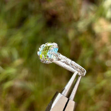 Load image into Gallery viewer, The Orna Trio Ring ✵ Aquamarine Side Stones✵
