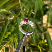 Load image into Gallery viewer, The Scarlet Lily Ring .925 Sterling Silver Size 7 ✵ Ready to Ship ✵
