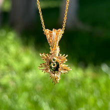 Load image into Gallery viewer, Burning Sol Pendant ✵ Green Amethyst ✵

