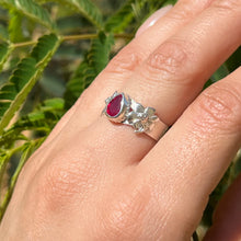 Load image into Gallery viewer, The Scarlet Lily Ring .925 Sterling Silver Size 7 ✵ Ready to Ship ✵
