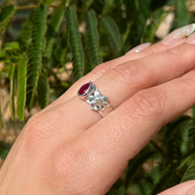 Load image into Gallery viewer, The Scarlet Lily Ring .925 Sterling Silver Size 7 ✵ Ready to Ship ✵
