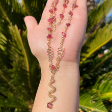 Load image into Gallery viewer, The Pink Tourmaline Medusa Serpent 𓆙 Made to Order  𓆙
