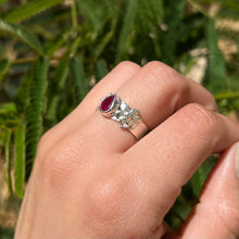 Load image into Gallery viewer, The Scarlet Lily Ring .925 Sterling Silver Size 7 ✵ Ready to Ship ✵
