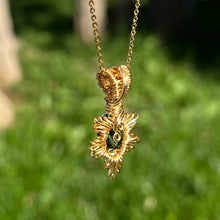 Load image into Gallery viewer, Burning Sol Pendant ✵ Green Amethyst ✵
