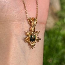 Load image into Gallery viewer, Burning Sol Pendant ✵ Green Amethyst ✵
